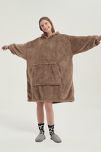 Load image into Gallery viewer, Double-sided fleece hoodie(light Khaki)