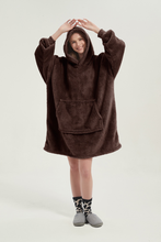 Load image into Gallery viewer, Double-sided fleece hoodie(coffee)