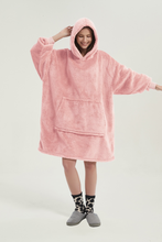 Load image into Gallery viewer, Double-sided fleece hoodie(pink)