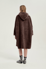 Load image into Gallery viewer, Double-sided fleece hoodie(coffee)