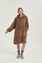 Load image into Gallery viewer, Double-sided fleece hoodie(khaki)