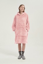 Load image into Gallery viewer, Double-sided fleece hoodie(pink)