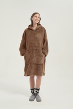 Load image into Gallery viewer, Double-sided fleece hoodie(khaki)