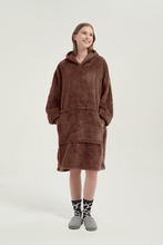 Load image into Gallery viewer, Double-sided fleece hoodie(light coffee)