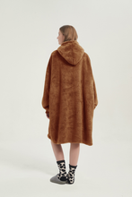 Load image into Gallery viewer, Double-pocket fleece hoodie(yellow brown)