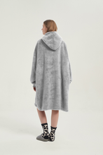 Load image into Gallery viewer, Double-pocket fleece hoodie(light gray)