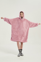 Load image into Gallery viewer, Double-pocket fleece hoodie(lotus root starch)