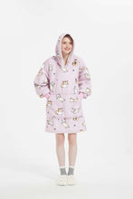 Load image into Gallery viewer, Oversized hoodie (lutas pink cat)