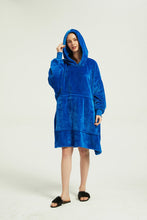 Load image into Gallery viewer, Oversized Light Wearable lanket Sweatshirt(sapphire)