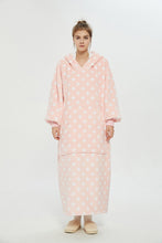 Load image into Gallery viewer, Oversized extra long hoodie(pink dot)