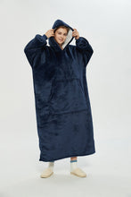 Load image into Gallery viewer, Oversized extra long hoodie(navy blue)