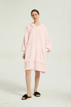 Load image into Gallery viewer, Oversized Light Wearable lanket Sweatshirt(pink)