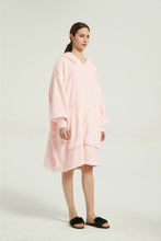 Load image into Gallery viewer, Oversized Light Wearable lanket Sweatshirt(pink)