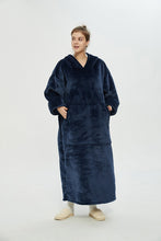 Load image into Gallery viewer, Oversized extra long hoodie(navy blue)
