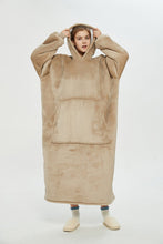 Load image into Gallery viewer, Oversized extra long hoodie(khaki)
