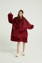 Load image into Gallery viewer, Oversized hoodie(wine red)