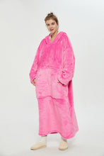 Load image into Gallery viewer, Oversized extra long hoodie(rose red)
