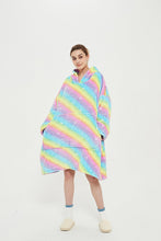 Load image into Gallery viewer, Oversized Light Wearable lanket Sweatshirt(light rainbow)