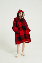 Load image into Gallery viewer, Oversized hoodie(red grid)