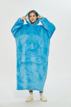 Load image into Gallery viewer, Oversized extra long hoodie(light blue)