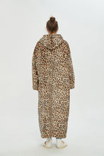 Load image into Gallery viewer, Oversized extra long hoodie(leopard)
