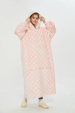Load image into Gallery viewer, Oversized extra long hoodie(pink dot)