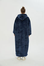 Load image into Gallery viewer, Oversized extra long hoodie(navy blue)