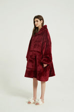 Load image into Gallery viewer, Oversized hoodie(wine red)