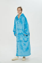 Load image into Gallery viewer, Oversized extra long hoodie(light blue)