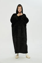 Load image into Gallery viewer, Oversized extra long hoodie(black)