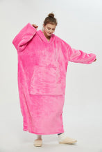Load image into Gallery viewer, Oversized extra long hoodie(rose red)