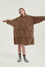 Load image into Gallery viewer, Double-sided fleece hoodie（khaki）
