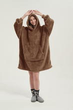 Load image into Gallery viewer, Double-sided fleece hoodie（khaki）
