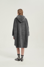 Load image into Gallery viewer, Double-sided fleece hoodie（dark grey）
