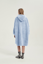 Load image into Gallery viewer, Double-sided fleece hoodie（sky blue）
