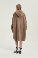 Load image into Gallery viewer, Double-sided fleece hoodie（light Khaki）
