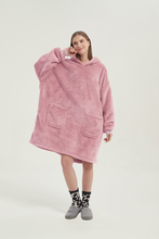 Load image into Gallery viewer, Double-pocket fleece hoodie（lotus root starch）
