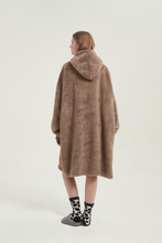 Load image into Gallery viewer, Double-pocket fleece hoodie（light khaki）
