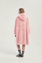 Load image into Gallery viewer, Double-pocket fleece hoodie（pink）
