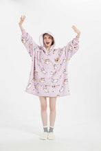 Load image into Gallery viewer, Oversized hoodie (lutas pink cat)
