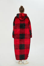 Load image into Gallery viewer, Oversized extra long hoodie（grid）

