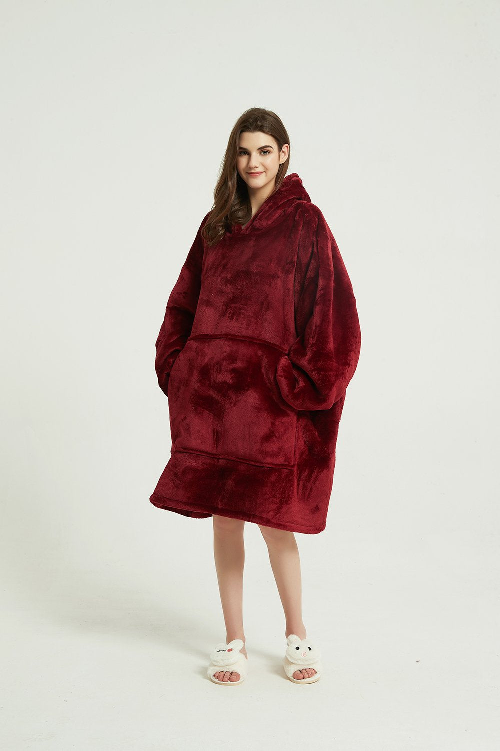 Oversized hoodie（wine red）