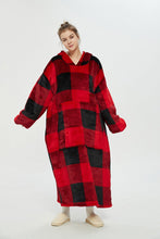 Load image into Gallery viewer, Oversized extra long hoodie（grid）
