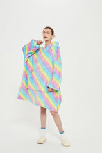 Load image into Gallery viewer, Oversized Light Wearable lanket Sweatshirt(light rainbow)

