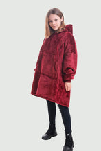 Load image into Gallery viewer, kid oversized hoodie（Wine red）
