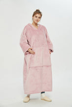 Load image into Gallery viewer, Oversized extra long hoodie（lotus pink）
