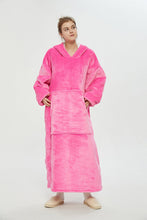 Load image into Gallery viewer, Oversized extra long hoodie（rose red）
