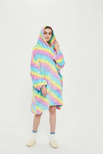 Load image into Gallery viewer, Oversized Light Wearable lanket Sweatshirt(light rainbow)

