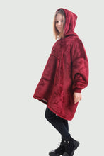 Load image into Gallery viewer, kid oversized hoodie（Wine red）
