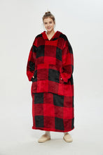 Load image into Gallery viewer, Oversized extra long hoodie（grid）
